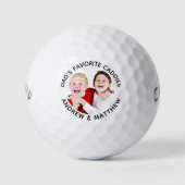 PAPA's FAVORIETE CADDIES Custom Cool Modern Foto Golfballen (Voorkant)