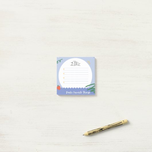 Papa's favoriete dingen  Vaderdag Post-it® Notes (Op bureau)