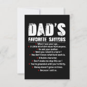 Papa's favoriete gezegden kaart (Voorkant)