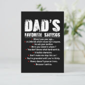 Papa's favoriete gezegden kaart (Staand voorkant)