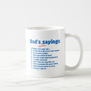 Papa's favoriete gezegden op cadeaus voor hem. koffiemok