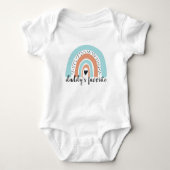 Papa's favoriete regenboogdoorn blauw strand romper (Voorkant)