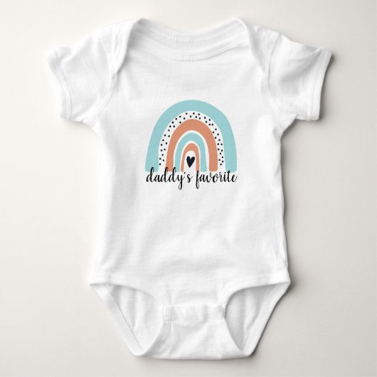 Papa's favoriete regenboogdoorn blauw strand romper (Voorkant)