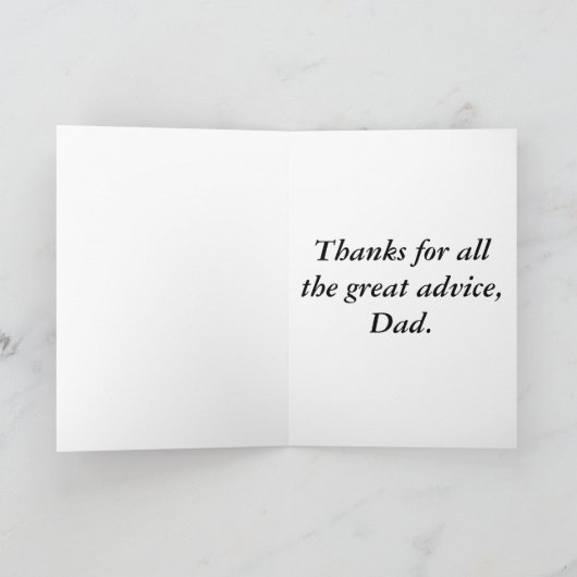 Papa's favoriete uitspraken over cadeaus voor hem. kaart (Binnen)