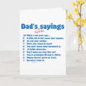 Papa's favoriete uitspraken over cadeaus voor hem. kaart (Gele Bloem)