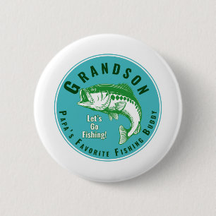 Papa's favoriete Vissende boeddy Ronde Button 5,7 Cm
