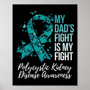 Papa's Fight Polycystic Kidney Disease PKD Awarene Poster