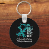 Papa's Fight Polycystic Kidney Disease PKD Awarene Sleutelhanger (Voorkant)