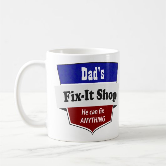 Papa's Fix-IT-winkel - Aanpassen met naam Koffiemok (Links)