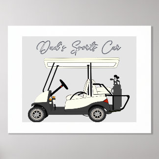 Papa's Folie Poster van de sportauto Golf Cart