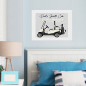Papa's Folie Poster van de sportauto Golf Cart (Insitu (Slaapkamer))