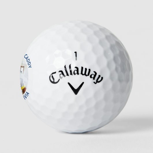 Papa's Future Caddy Personaliseer foto Moderne Gol Golfballen (Logo)