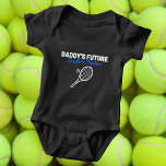 Papa's Future Doubles Partner Funny Tennis Quote Romper<br><div class="desc">Grappig bodysuit voor toekomstige tennisspeler.</div>