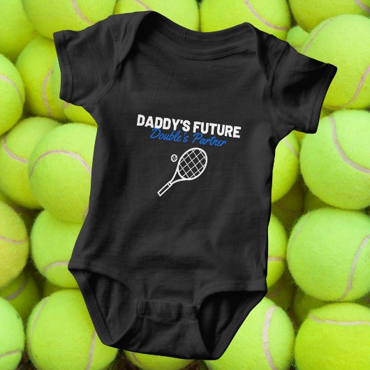 Papa's Future Doubles Partner Funny Tennis Quote Romper