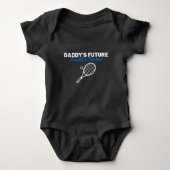 Papa's Future Doubles Partner Funny Tennis Quote Romper (Voorkant)