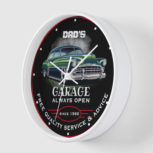 Papa's garage elke naam altijd open slogan groene (Hoek)