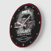 Papa's Garage Elke naam altijd Slogan Black openen Grote Klok (Hoek)