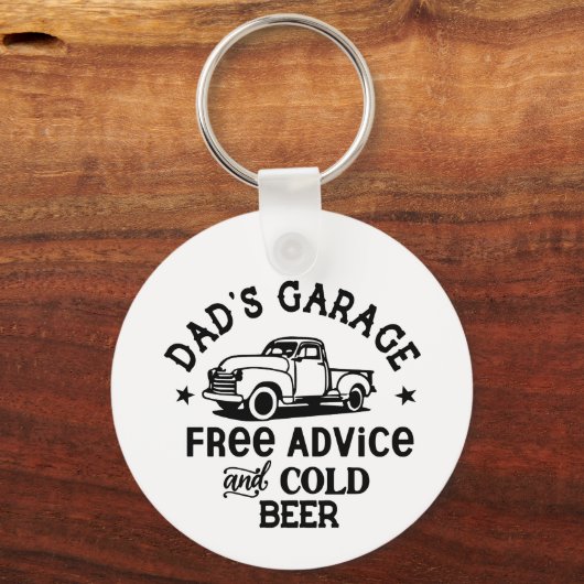 Papa's Garage Gratis Advies Koude Bierwagen Sleutelhanger (Voorkant)