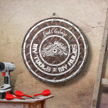 Papa's Garage Mijn tools Mijn regels Dartbord<br><div class="desc">Het Garage & Workshop Dart Board van deze vader is een geweldige aanvulling op je garage of workshop. Geweldig geschenk voor hem. Geniet urenlang van entertainment. Aanpassen met jouw naam.</div>