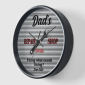 Papa's Garage Reparatie Shop Wandklok (Hoek)