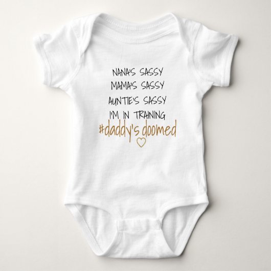 Papa's gedoemde baby romper (Voorkant)