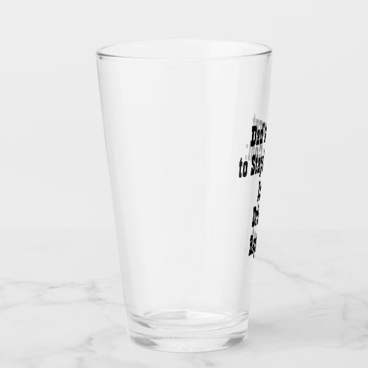Papa's geheim om koel te blijven-beker glas (Rechts)