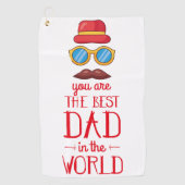 Papa's geheim voor Golfsucces: beste vader Golfhanddoek (Voorkant)