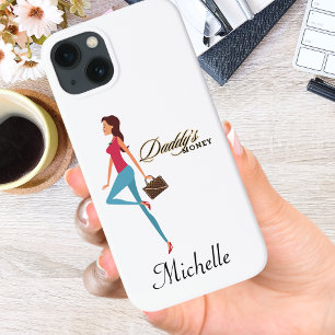Papa's geld, Schattige en brutaal tienermeisje, gr Case-Mate iPhone Case