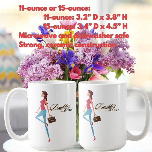 Papa's geld, Schattige en brutaal tienermeisje, gr Koffiemok