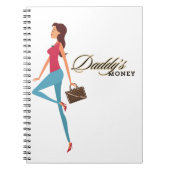 Papa's geld, Schattige en brutaal tienermeisje, gr Notitieboek (Voorkant)