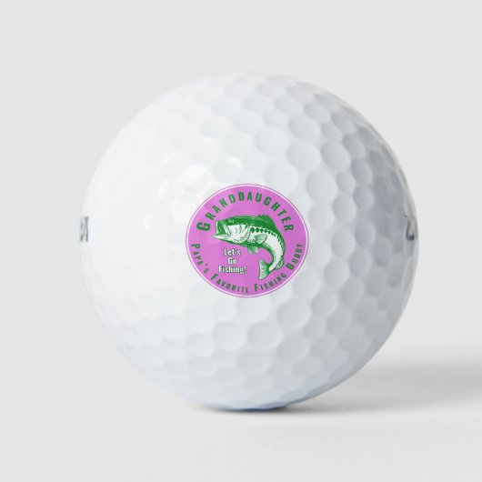 Papa's Geliefde Vismaatje Golfballen (Voorkant)