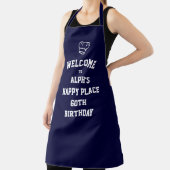 PAPA'S GELUKKIGE PLEK | Chef Hat | Aangepast BLAUW Schort (Insitu)