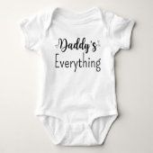 Papa's gepersonaliseerde Black Text Custom Unisex Romper (Voorkant)