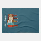 Papa's gepersonaliseerde keukenhanddoek (Horizontaal)