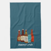 Papa's gepersonaliseerde keukenhanddoek (Verticaal)