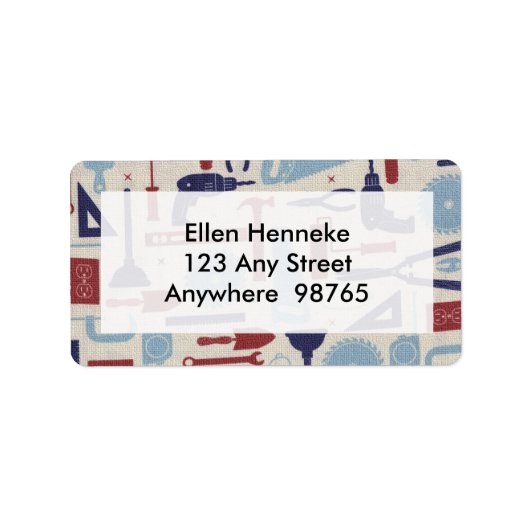 Papa's gereedschap etiket (Voorkant)