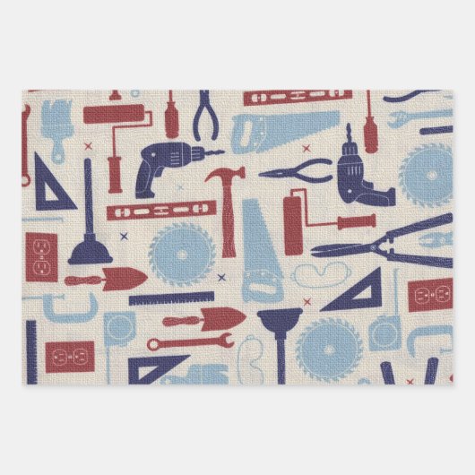 Papa's gereedschap inpakpapier vel (Voorkant)