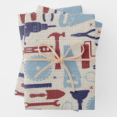 Papa's gereedschap inpakpapier vel (In situ)