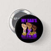 Papa's gevecht is mijn strijd tegen fibromyalgie b ronde button 5,7 cm (Voorkant /achterkant)