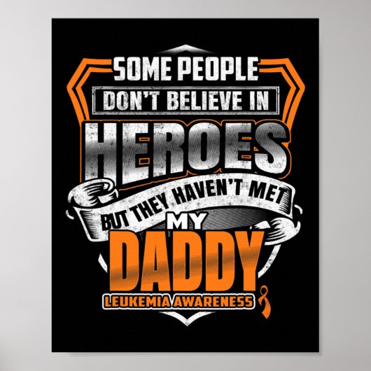 Papa's gevecht is mijn strijd tegen leukemie bewus poster (Voorkant)