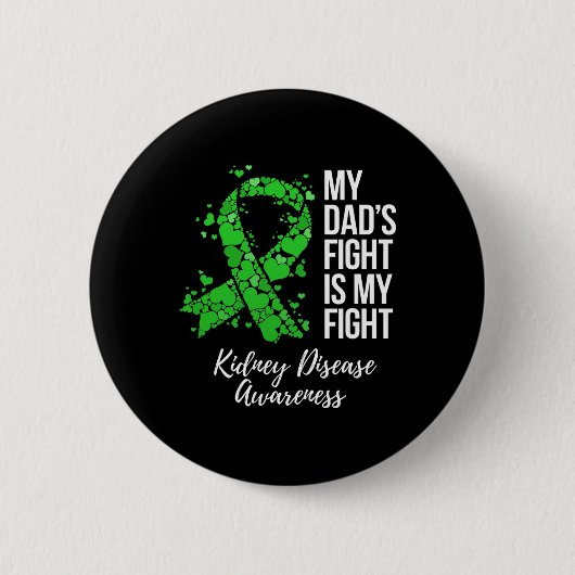 Papa's gevecht is mijn strijd tegen nierziekte bew ronde button 5,7 cm (Voorkant)