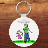 Papa's Girl Blond Sleutelhanger (aangepaste namen) (Voorkant)