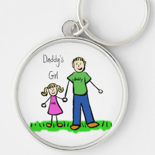 Papa's Girl Blond Sleutelhanger (Aanpassen)