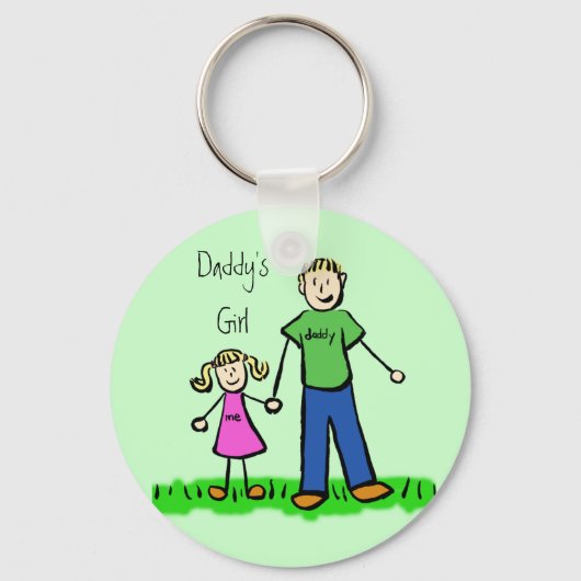 Papa's Girl Blond Sleutelhanger (Aanpassen) (Voorkant)