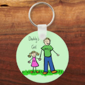 Papa's Girl Blond Sleutelhanger (Aanpassen) (Voorkant)