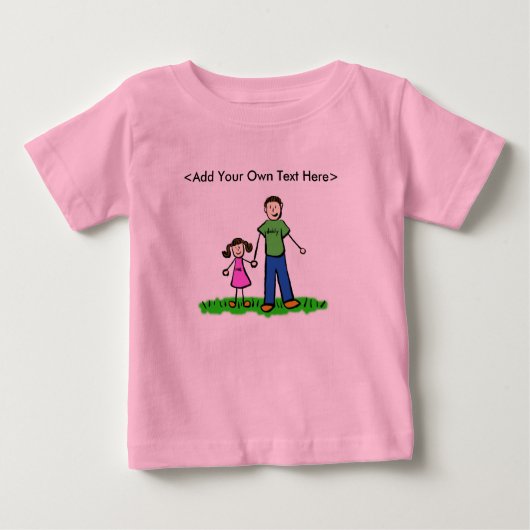 Papa's Girl Custom T-Shirts (Brunette Family) (Voorkant)