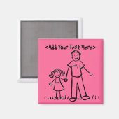 Papa's Girl Magnet (Aangepaste namen of Bericht) (Voorkant / Achterkant)
