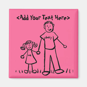 Papa's Girl Magnet (Aangepaste namen of Bericht)