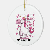 Papa's Girl Unicorn Keramisch Ornament (Links)