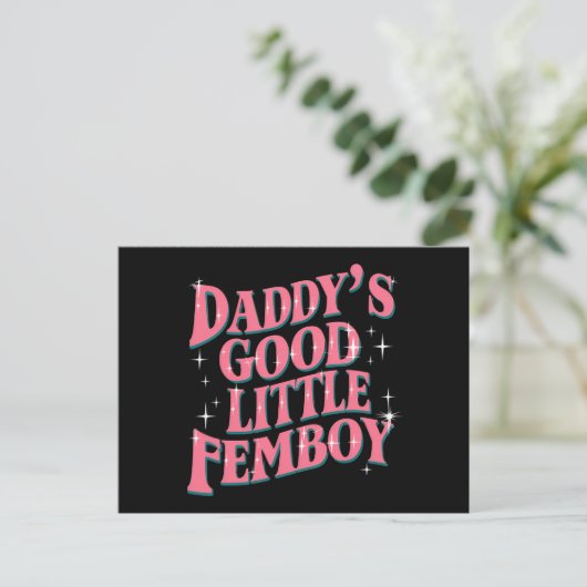 Papa's Goede Kleine Femboy LGBT Gay Pride Femoby Briefkaart (Staand voorkant)